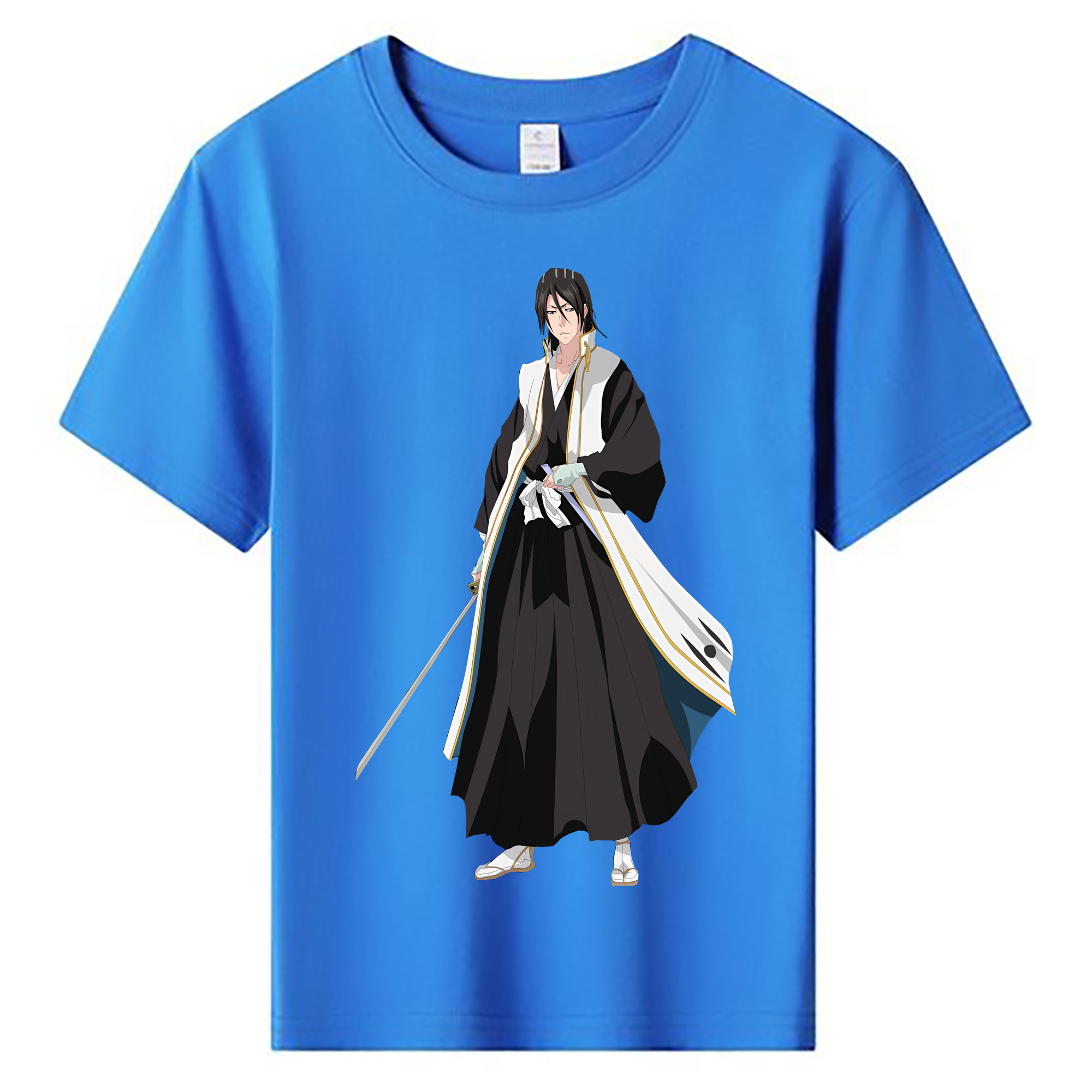 （画像用） ブリーチ くちき びゃくや BLEACH Kuchiki Byakuya 綿100％キッズTシャツ（フロントプリント）